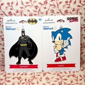 Hallmark Enamel Metal Ornaments Batman & Sonic